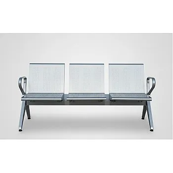 Standard Metal Reception Desk Chair, Hospital and Office Waiting Room Seating, Large triple seated كنبة استقبال ثلاثية مقاعد معدنية - مقعد انتظار مريح للعيادات والمستشفيات والمكاتب