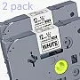 Compatible Laminated Label Tape Cartridge TZ-231 12mm Black on White (Package 2 pieces) for Brother PTH-110 and PTE-110