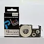 Compatible Tapes 12mm Black on white PT-12WE Label Tape Cartridge for EZ Label Printer-CASIO