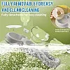 وعاء طعام القطط، مجموعة أوعية طعام وماء للقطط 3 في 1 مع حامل قابل للإمالة بزاوية 15° بتصميم مزدوج للقطط مع موزع مياه للقطط والكلاب الصغيرة و