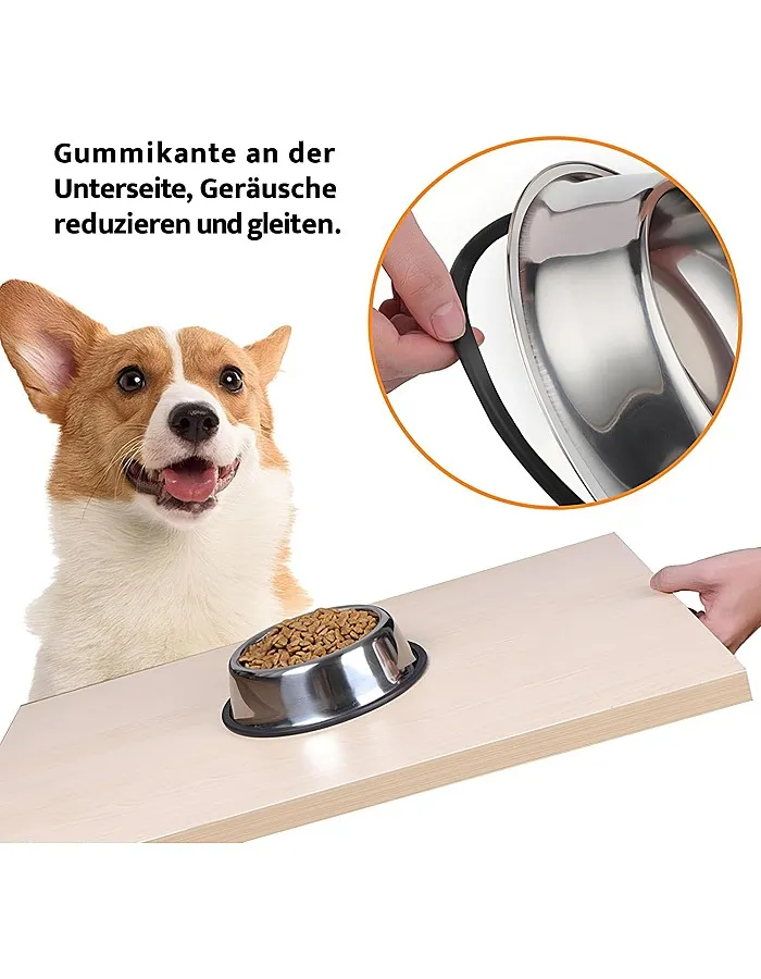 Stainless Steel Animal Feeder - Multi-Purpose Pet Dish for Food and Water, Anti-Slip, Compact Design for Pets, Easy to Maintain, Suitable for Indoor and Outdoor Use (single-eye stainless dish)