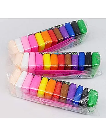 Pack of 36 Air Dry Clay, Colorful Children Soft Playing Clay with 3 Tools, Creative Art & Crafts Clay, Craft Materials for Decoration Items & for Improving Kids Skills
