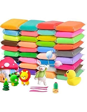 Pack of 36 Air Dry Clay, Colorful Children Soft Playing Clay with 3 Tools, Creative Art & Crafts Clay, Craft Materials for Decoration Items & for Improving Kids Skills