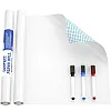 Dry Erase Whiteboard Sticker Wall Decal, 200 X 45 CM Self-Adhesive White Board Peel Stick Paper to Do List with one Color Water-Based Pen for School, Office, Home, Kids Drawing