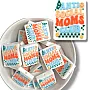 Decorative Silicone Beads, Anti Social Moms Club Design, 4-Piece Set, White with Multicolour Pattern