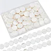 JAZZEEL White Shell Beads Set – 104 Pcs Flat Round 17mm Beads for Jewelry Making, DIY Crafts, Handmade Necklaces – Natural Disc Beads for Women, Christmas Gifts, Art Projects