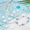 JAZZEEL White Shell Beads Set – 104 Pcs Flat Round 17mm Beads for Jewelry Making, DIY Crafts, Handmade Necklaces – Natural Disc Beads for Women, Christmas Gifts, Art Projects