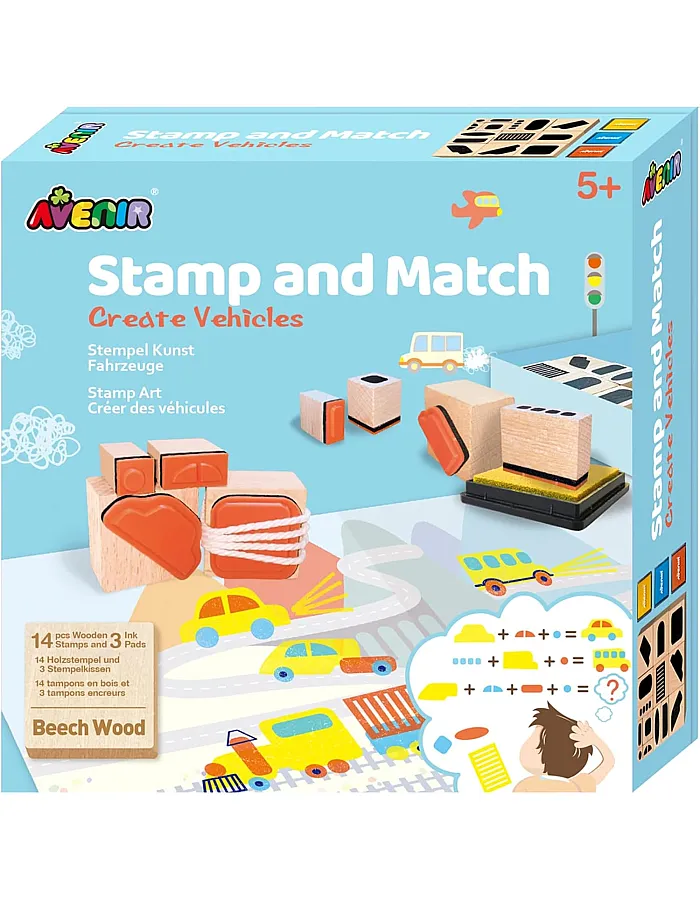 AVENIR Stamp & Match Create Vehicles