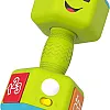Learn Count & Curl Dumbbell - Educational Baby Rattle with Music, Lights, and Learning Songs - Fitness-Themed Sensory Toy for Infants & Toddlers