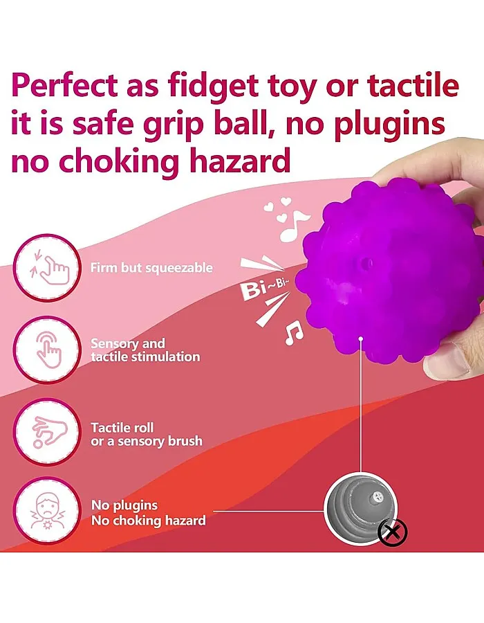 Mumoo Bear Baby Sensory Ball, Bath Water Toys Textured Squeeze Soft Balls Squeaks Baby Grasp Ball Great Variety Buddies BPA Free Developmental Newborn for Kids Babies Toddlers,(6 in 1 Kit)
