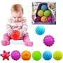 Mumoo Bear Baby Sensory Ball, Bath Water Toys Textured Squeeze Soft Balls Squeaks Baby Grasp Ball Great Variety Buddies BPA Free Developmental Newborn for Kids Babies Toddlers,(6 in 1 Kit)