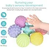 Next Store 6 Pcs Multicolor Soft Silicone Balls Set with Sound, Intelligence Development Toy for Kids - Colorful