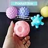 Next Store 6 Pcs Multicolor Soft Silicone Balls Set with Sound, Intelligence Development Toy for Kids - Colorful