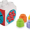 Clementoni - Soft Sensory Activity Cube Set First Childhood Construction Set, Clemmy Soft Stones, Children's Blocks 6 Months, Sensory Play, Stackable and Washable, Made in Italy, Multi-Colour,