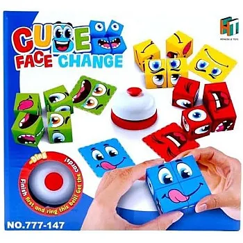 Face Changing Magic Cube Game Building Blocks - Educational Toy for Kids