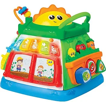 Lil' Greenthumb Activity Cube boy toys, girl toys, birthday gift, Christmas gift, growth, fun, for kids.