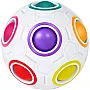Magic Rainbow Ball, Fidget Ball Speed Cube Puzzle Ball Cube Brain Teasers Educational Toy For Kids & Adults, White