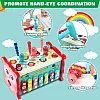 wakeInsa 8 in 1 Toddler Activity Cube,Toddler Montessori Toys,Fine Motor Skills Toys,Xylophone for Toddlers,Whack a Mole Game,Magnetic Fishing Game,Baby Learning Toy,Toddler Sensory Educational Toy
