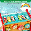 wakeInsa 8 in 1 Toddler Activity Cube,Toddler Montessori Toys,Fine Motor Skills Toys,Xylophone for Toddlers,Whack a Mole Game,Magnetic Fishing Game,Baby Learning Toy,Toddler Sensory Educational Toy
