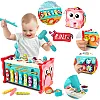 wakeInsa 8 in 1 Toddler Activity Cube,Toddler Montessori Toys,Fine Motor Skills Toys,Xylophone for Toddlers,Whack a Mole Game,Magnetic Fishing Game,Baby Learning Toy,Toddler Sensory Educational Toy