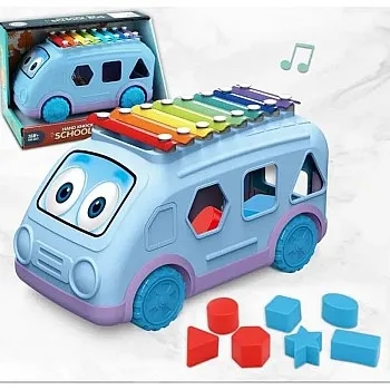Children's School Bus 8-Tone Percussion Multi-functional Hand Percussion Piano Educational Percussion Instruments