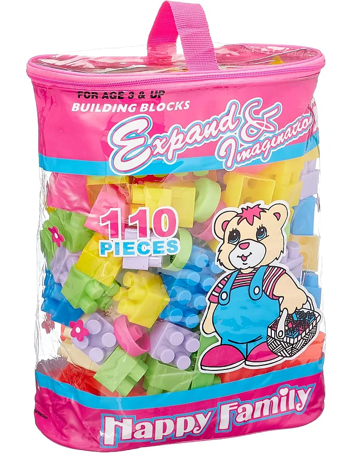 Happy family cubes bag 110pcs - rose
