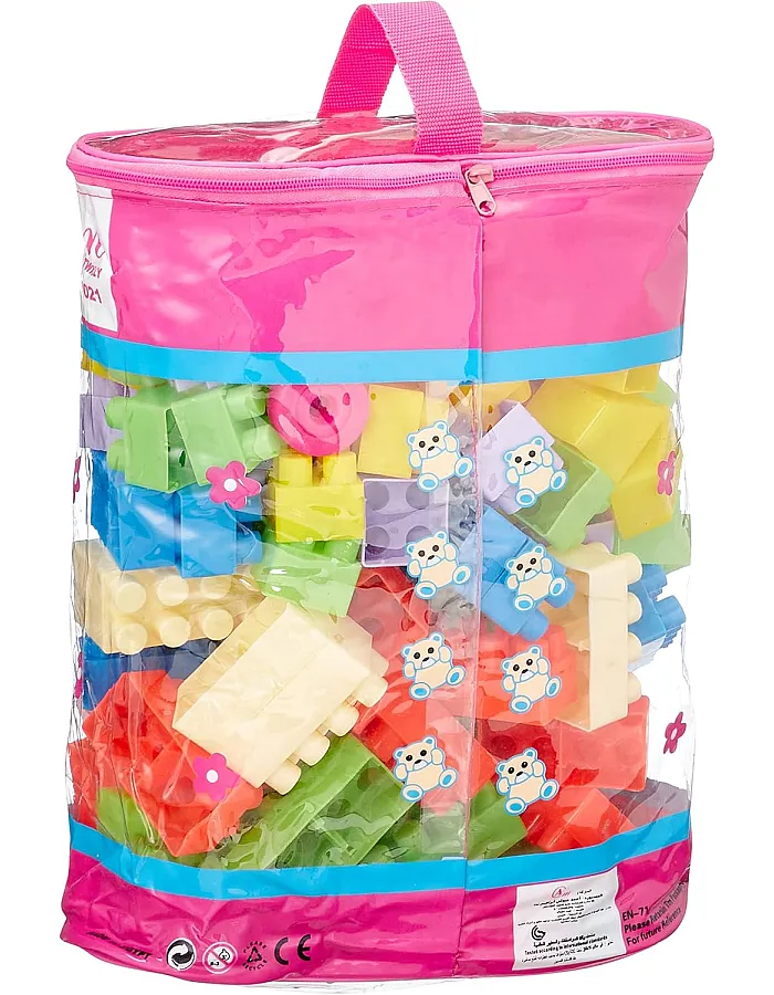 Happy family cubes bag 110pcs - rose