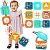 Busy Board for 1 Year Old Montessori Toys for 1 2 Boy Girl Toys Toddler Car Airplane Travel Activities Essentials 1-3 Busy Cube Stocking Learning Education Baby Toy 12-18 Months Birthday Gifts 1 2 3