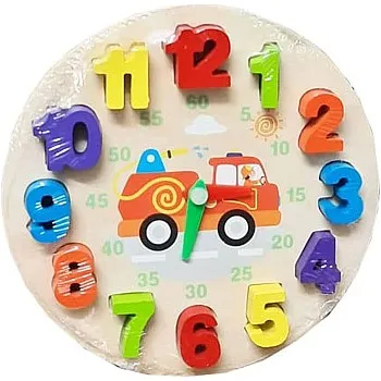Digital Clock, 38 cm Diameter, Colourful Numbered Face