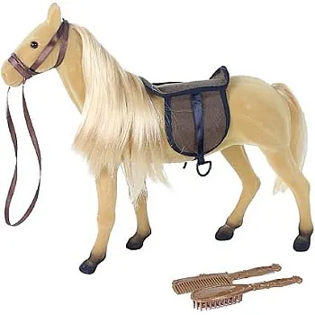 Brown Wool Rapa Horse with Accessories
