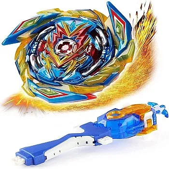 Bey Battling Tops Burst SuperKing Booster B-163 Brave Valkyrie EV' 2A with Bey Battling Tops Launcher and Grip