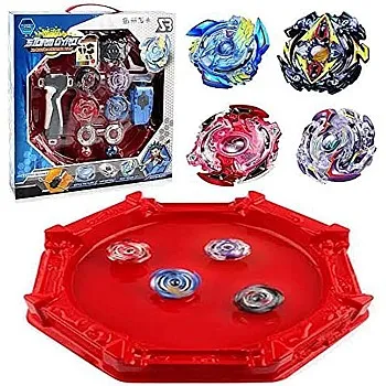 Generic 4pcs/set Beyblade Metal Fusion Fighting Gyro With Launcher&Arena Stadium Spinning Top Classic St