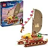 LEGO | Disney Princess Moana 2 Moana's Adventure Canoe Set - Buildable Toy boat with a Textile Sail, Removable Deck, Campfire & 3 Mini Dolls incl. Loto and Moni - Gift for 6+ Year Old Girls - 43270