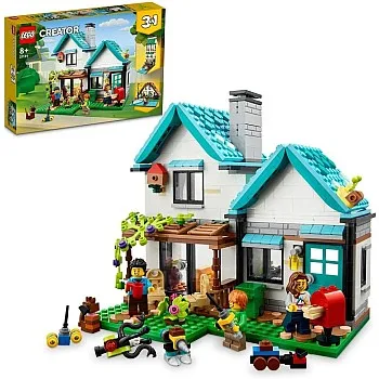 LEGO Creator 31139 Cosy House, Features Family House, Canal House and Lake House; Creative Models to Inspire Role-Play for Kids Ages 8 and Up (808 Pieces)