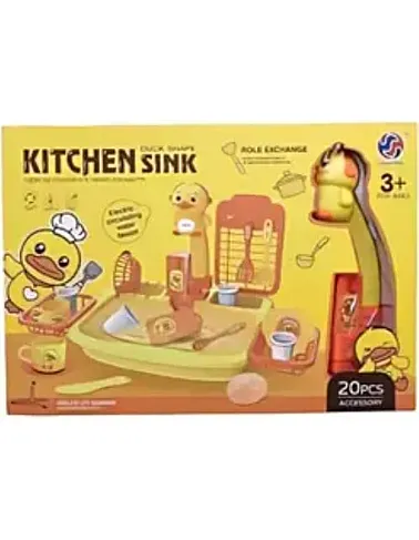 Yellow Duck Kitchen Wash Basin Toy