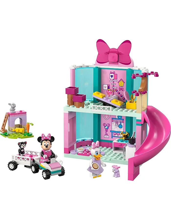 LEGO ǀ Disney Minnie’s Pet Hotel Building Toy with Minnie Mouse & Daisy Duck Mini Dolls, plus 3 Animal Figures - Gift for 4+ Year Old Girls & Mickey Mouse Clubhouse Fans - 43274