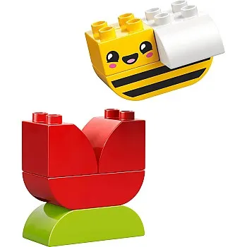 LEGO DUPLO My First Flower & Bee Building Set 30586, 3-in-1 Preschool Toy, 7 Pieces, Ages 1.5+