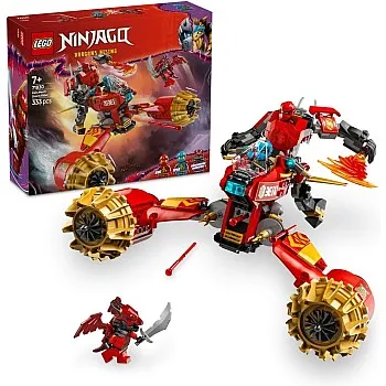 LEGO NINJAGO Kai’s Mech Storm Rider - Ninja Toy with a Flying Motorbike, Action Figure & 3 Minifigures - Birthday Gift Idea for 7 Plus Year Old Boys, Girls and Dragons Rising Fans 71830