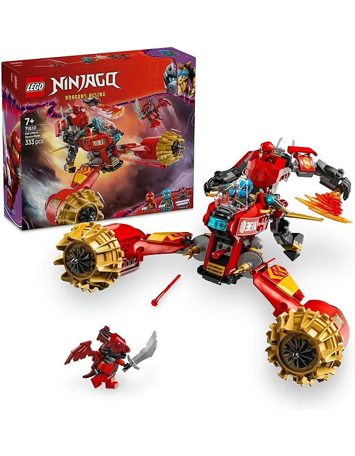 مجموعة بناء لعبة النينجا المجمّعة آلي كاي راكب العواصف من ليغو NINJAGO‎، مجموعة لعب المركبة للأطفال مع 3 شخصيات صغيرة، فكرة هدية عيد ميلاد ل