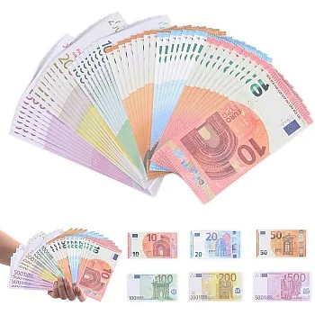 Real Euro Fake Money 150 Pieces Fake Banknotes Realistic for Playing and Education Scene Coins for Movie Party, €10、€20、€50、€100、€200 and €500