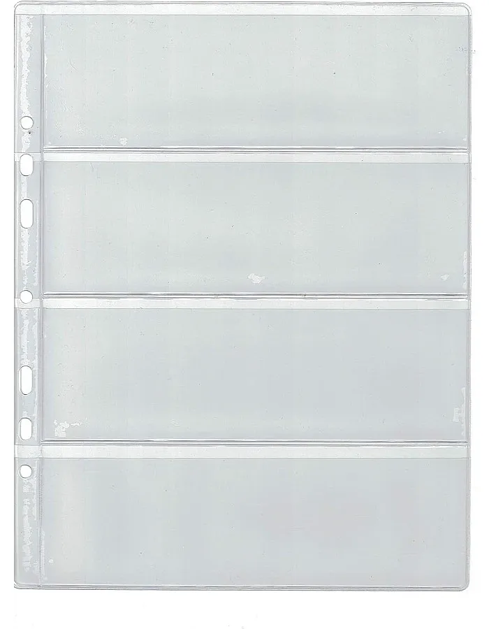 10 Pieces Binder Pages, Money Album Pages, Collecting Binder Pockets with 4 Holes Free Paper