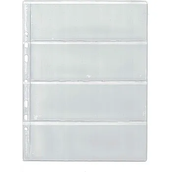 10 Pieces Binder Pages, Money Album Pages, Collecting Binder Pockets with 4 Holes Free Paper