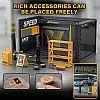 1/24 Garage Scene Model,Car Display Case Diecast Diorama Garage Miniature Scene Parking Lot PVC Assembly with Light Parking Space Model Display Frame Toy Display Box