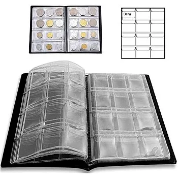Coin Album | 120 Pockets Coin Storage | Fits Coins Under 1.1 Inch | Coin Organizer Book for Collectors | Blue