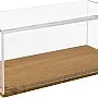 حافظة عرض لنماذج السيارات شفافة من الاكريليك بقاعدة من الخشب من اتش ام اف، مقاس 34 × 16 × 14 سم، موديل 46874