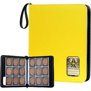 ProCase Trading Card Album with Window, 900 Pockets, Card Binder for Trading Cards, MTG, TCG, Baseball Cards, Football Cards Storage, Yellow