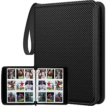 Trading Card Binder With Sleeves, 9 Pocket Premium 900 Double Sided Pocket PU Collection Binder, Collectible Albums Folder for MTG, TCG, Sports Cards, Game Cards