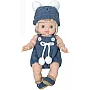 Baby Doll with Blue Winter Outfit, Plush Bear Hat and Romper Set