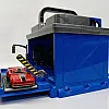 Car Battery Shaped Garage with Gate