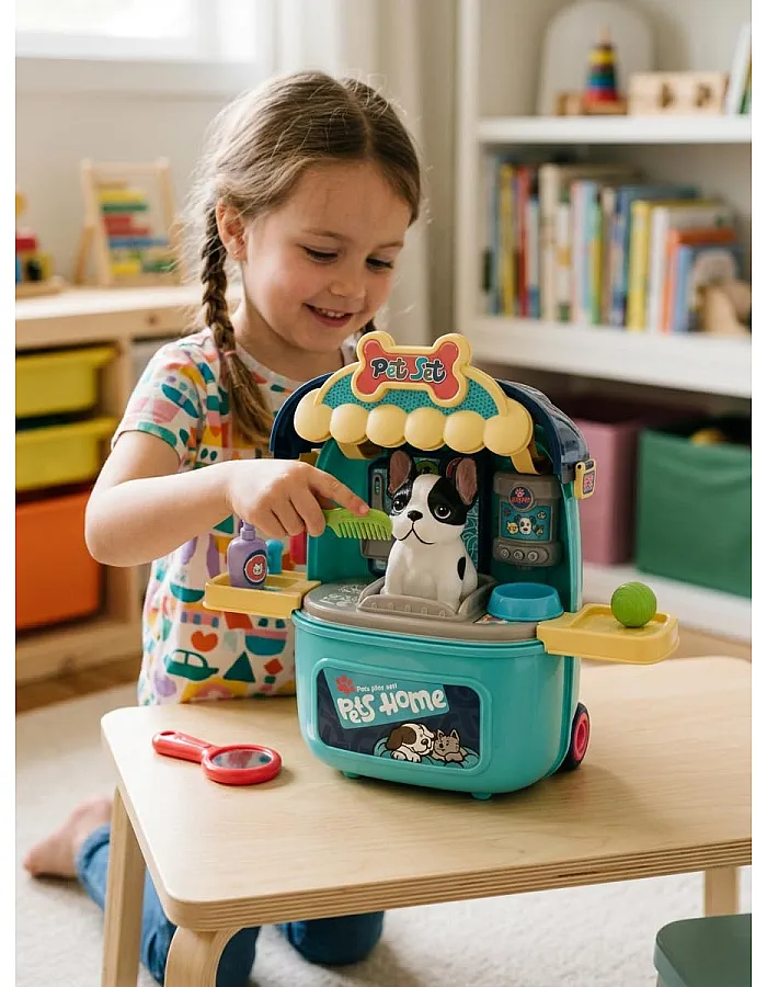 GHAZAL 2 in 1 Dog Pet Playset for Kids